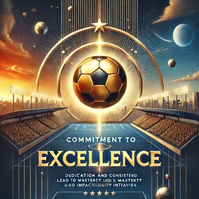DALL·E 2024-11-25 23.41.08 - A visually compelling thumbnail featuring a soccer theme with a focus on excellence and achievement. The design includes a golden soccer ball at the c Commitment
